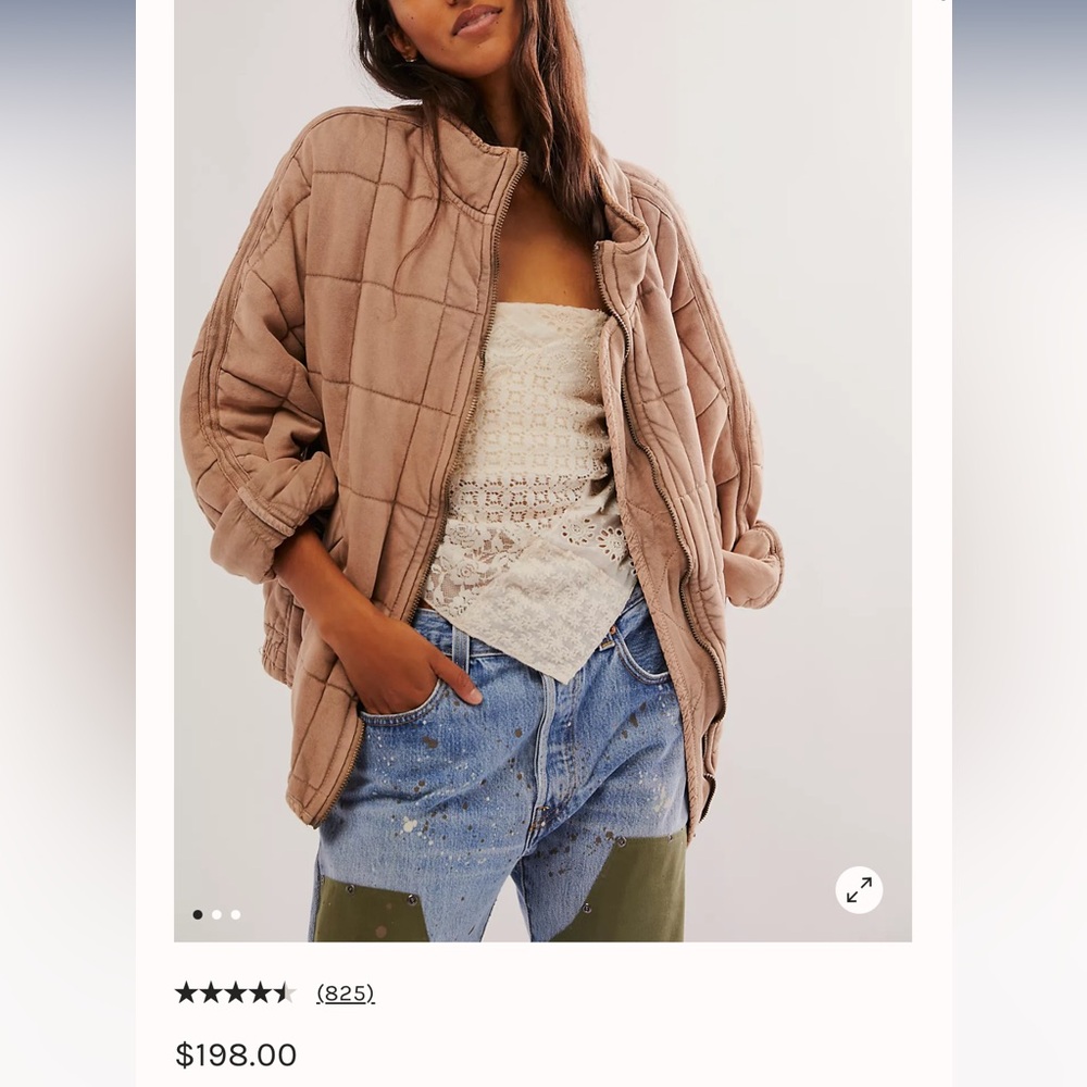Free people Dolman Quilted knit jacket
